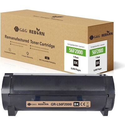 G&G Schwarzer Toner Ersetzt Lexmark 56F2000 - Lasertonerkartusche G&G Schwarzer Toner Ersetzt Lexmark 56F2000 - Lasertonerkartusche