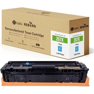 G&G Toner Cyan kompatibel HP 207X - Reborn 2450 Seiten G&G Toner Cyan kompatibel HP 207X - Reborn 2450 Seiten