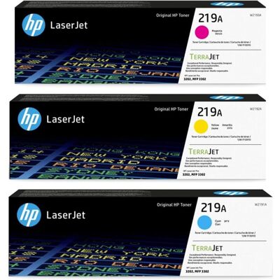 Toner, 219a Tonercartridge - Rainbowkit - Cyaan/Magenta/Geel (HP219AKIT) Toner, 219a Tonercartridge - Rainbowkit - Cyaan/Magenta/Geel (HP219AKIT)