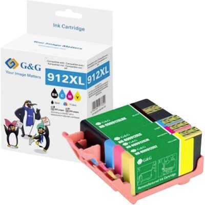 G&G, Druckerpatrone, Druckerpatrone Kompatibel GP-H912XLBKCMY-4P (BK, C, M, Y) G&G, Druckerpatrone, Druckerpatrone Kompatibel GP-H912XLBKCMY-4P (BK, C, M, Y)
