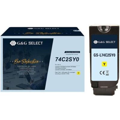 G&G, Toner, Kompatibler Toner ersetzt 74C2SYE – SELECT, 7 Seiten (Y) G&G, Toner, Kompatibler Toner ersetzt 74C2SYE – SELECT, 7 Seiten (Y)