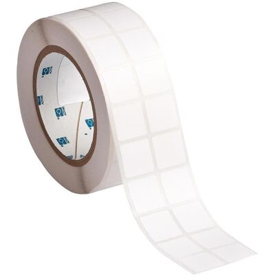 Brady, Etikettenrolle, THT-141-481-3, Polyester, Weiss, matt, 22.86 x 22.86 mm, permanent, 2-bahnig (3000 E.) Brady, Etikettenrolle, THT-141-481-3, Polyester, Weiss, matt, 22.86 x 22.86 mm, permanent, 2-bahnig (3000 E.)