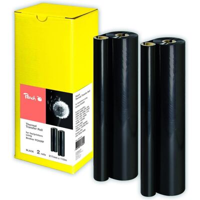 Peach, Fax Zubehör, 2 Thermal Transfer Rollen ersetzt Brother PC-92RF Peach, Fax Zubehör, 2 Thermal Transfer Rollen ersetzt Brother PC-92RF
