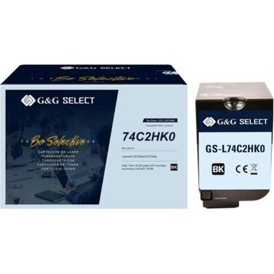 G&G, Toner, Kompatibler Toner ersetzt 74C2HKE – SELECT, 20 Seiten G&G, Toner, Kompatibler Toner ersetzt 74C2HKE – SELECT, 20 Seiten