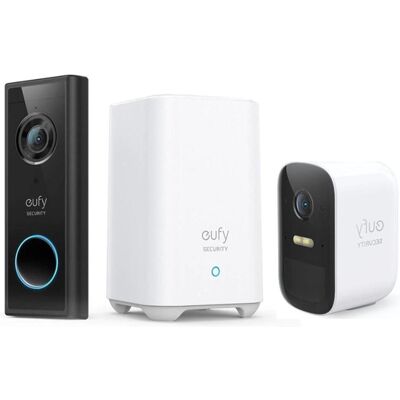 Anker Klingel + Türsprechanlage, Eufy Doorbell 2K en EufyCam 2C (WLAN) Anker Klingel + Türsprechanlage, Eufy Doorbell 2K en EufyCam 2C (WLAN)