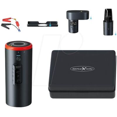 Reflexion, Starthilfe, CS2026 Smart-Kit All-in-one Powerbank,Starthilfe,Saugen,Kompressor (15000 mAh) Reflexion, Starthilfe, CS2026 Smart-Kit All-in-one Powerbank,Starthilfe,Saugen,Kompressor (15000 mAh)