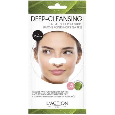 L'Action Paris, Gesichtsmaske, 5er Pack Teebaum Nasenpflaster porenrein L'Action Paris, Gesichtsmaske, 5er Pack Teebaum Nasenpflaster porenrein