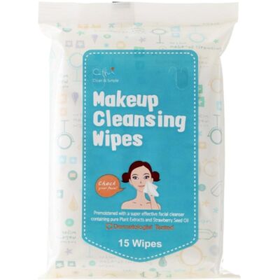 Cettua, Gesichtsreinigung, Makeup Cleansing Wipes 15 Pcs (Reinigungstücher Gesicht) Cettua, Gesichtsreinigung, Makeup Cleansing Wipes 15 Pcs (Reinigungstücher Gesicht)