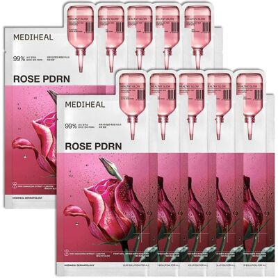 Mediheal, Gesichtsmaske, - Rose PDRN Essential Mask Healthy Glow - 10 pcs. (370 g) Mediheal, Gesichtsmaske, - Rose PDRN Essential Mask Healthy Glow - 10 pcs. (370 g)