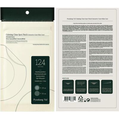 Pyunkang Yul, Gesichtsmaske, Calming Clear Spot Patch - Intensive Care + Slim Care, 124 Pieces Pyunkang Yul, Gesichtsmaske, Calming Clear Spot Patch - Intensive Care + Slim Care, 124 Pieces