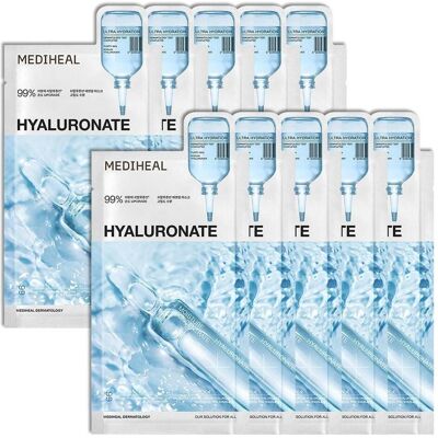 Mediheal, Gesichtsmaske, - Hyaluronate Essential Mask - Ultra Hydration - 10 pcs. (340 g) Mediheal, Gesichtsmaske, - Hyaluronate Essential Mask - Ultra Hydration - 10 pcs. (340 g)