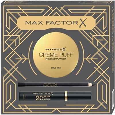 Max Factor, Gesichtspuder, Max Factorset Creme Puff Matte Face Powder, 2000 Calorie Mascara, Kohl Pencil Eye Pencil Max Factor, Gesichtspuder, Max Factorset Creme Puff Matte Face Powder, 2000 Calorie Mascara, Kohl Pencil Eye Pencil