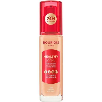 Bourjois, Foundation, HEALTHY MIX base de maquillaje #55N-Deep Beige 30ml (Beige/nude, Deep Beige, Neutral) Bourjois, Foundation, HEALTHY MIX base de maquillaje #55N-Deep Beige 30ml (Beige/nude, Deep Beige, Neutral)