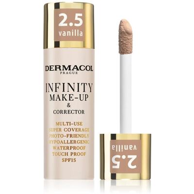 Dermacol, Foundation, - Infinity high coverage make-up and corrector (Multi-Use Super Coverage Waterproof Touch) (Vanilla) Dermacol, Foundation, - Infinity high coverage make-up and corrector (Multi-Use Super Coverage Waterproof Touch) (Vanilla)