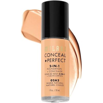 Milani, Foundation, Conceal+ Perfect (02A2 Warm Natural) Milani, Foundation, Conceal+ Perfect (02A2 Warm Natural)