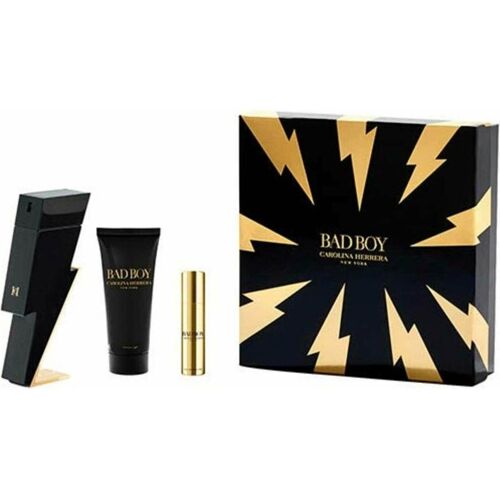 Carolina Herrera, Beauty Geschenkset, Bad Boy Set mit Herrenparfum (EdT 100ml + 10ml, Duschgel 100ml)
