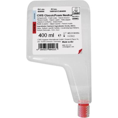 CWS, Handseife, Seifenschaumkonzentrat Classic Neutral 400 ml (400 ml) CWS, Handseife, Seifenschaumkonzentrat Classic Neutral 400 ml (400 ml)