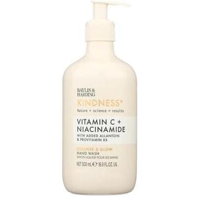 Baylis & Harding, Handseife, Kindness+ Vitamin C + Niacinamide Cleanse & Glow Hand Wash (Flüssigseife, 500 ml) Baylis & Harding, Handseife, Kindness+ Vitamin C + Niacinamide Cleanse & Glow Hand Wash (Flüssigseife, 500 ml)