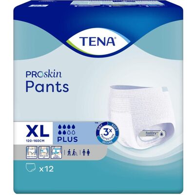 Tena XL Inkontinenz-Hosen - Hoch tailliert, Weich, Atmungsaktiv - 48 St Tena XL Inkontinenz-Hosen - Hoch tailliert, Weich, Atmungsaktiv - 48 St