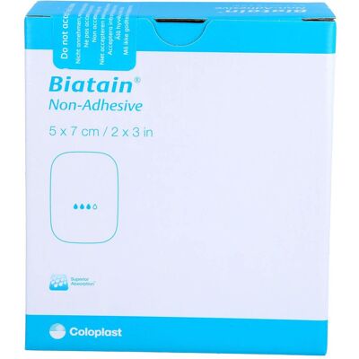 Coloplast, Verbandsmaterial, Biatain Schaumverband nicht-haftend 5x7cm, 10 St VER Coloplast, Verbandsmaterial, Biatain Schaumverband nicht-haftend 5x7cm, 10 St VER