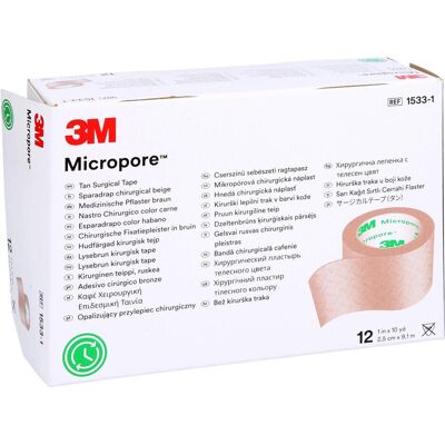 3M Micropore Hautfreundlicher Verband - 2,5cm x 9,1m 3M Micropore Hautfreundlicher Verband - 2,5cm x 9,1m