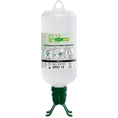 Plum, Erste Hilfe Set, Augenspülflasche 1000 ml NaCl 0.9% DUO Plum, Erste Hilfe Set, Augenspülflasche 1000 ml NaCl 0.9% DUO