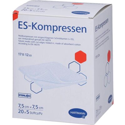 Hartmann, Verbandsmaterial, ES-Kompresse Typ 17 12fach steril Hartmann, Verbandsmaterial, ES-Kompresse Typ 17 12fach steril