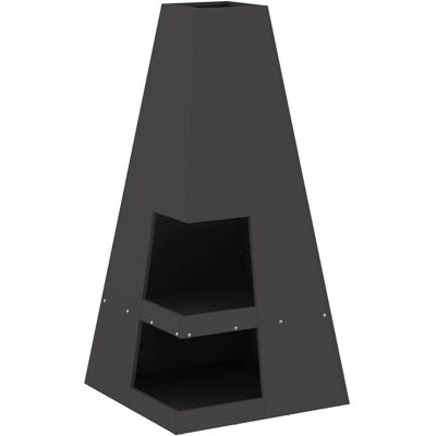 vidaXL Schwarzer Pyramidstahl-Feuerstelle vidaXL Schwarzer Pyramidstahl-Feuerstelle
