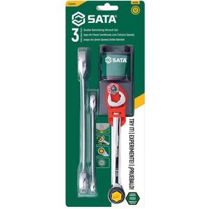 SATA, Schraubenschlüssel, KLUCZE PŁASKO-OCZKOWE Z PODWÓJNĄ GRZECHOTKĄ ZESTAW 3 szt. / 10, 13, 17mm (10 mm, 13 mm, 17 mm) SATA, Schraubenschlüssel, KLUCZE PŁASKO-OCZKOWE Z PODWÓJNĄ GRZECHOTKĄ ZESTAW 3 szt. / 10, 13, 17mm (10 mm, 13 mm, 17 mm)
