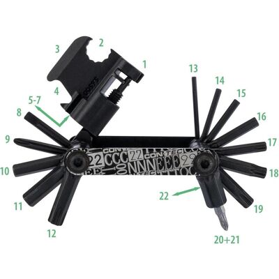 Contec, Multi-Tool, Multitool F22 (22 Funktionen) Contec, Multi-Tool, Multitool F22 (22 Funktionen)