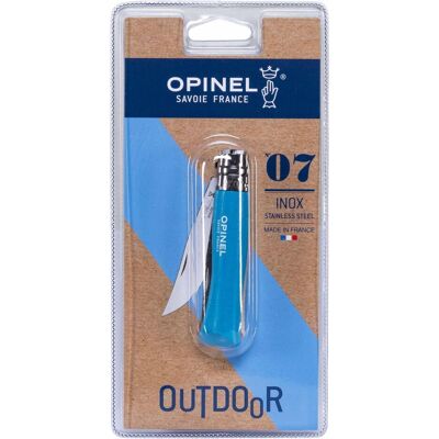 Opinel N07 Blau Cyan Outdoor-Messer - Mehrzweck, Verriegelung, 8cm Klinge Opinel N07 Blau Cyan Outdoor-Messer - Mehrzweck, Verriegelung, 8cm Klinge