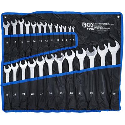 BGS, Schraubenschlüssel, Maul-Ringschlüssel-Satz SW 6 - 32 mm 25-tlg. (10 mm, 11 mm, 12 mm, 13 mm, 14 mm, 15 mm, 16 mm, 17 mm, 18 mm, 19 mm, 20 mm, 21 mm, 22 mm, 23 mm, 24 mm, 25 mm, 26 mm, 27 mm, 28 mm, 30 mm, 32 mm, 6 mm, 7 mm, 8 mm, 9 mm) BGS, Schraubenschlüssel, Maul-Ringschlüssel-Satz SW 6 - 32 mm 25-tlg. (10 mm, 11 mm, 12 mm, 13 mm, 14 mm, 15 mm, 16 mm, 17 mm, 18 mm, 19 mm, 20 mm, 21 mm, 22 mm, 23 mm, 24 mm, 25 mm, 26 mm, 27 mm, 28 mm, 30 mm, 32 mm, 6 mm, 7 mm, 8 mm, 9 mm)