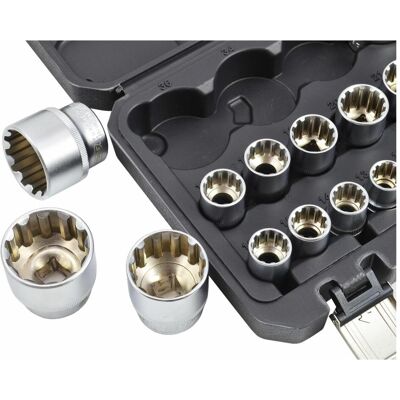 Awtools, Steckschlüssel + Stecknuss, KEILVERZAHNUNGS-STECKSCHLÜSSEL-SET 21-tlg. 12-WINKEL. SCHWARZE LINIE (10 mm, 11 mm, 12 mm, 13 mm, 14 mm, 15 mm, 16 mm, 17 mm, 18 mm, 19 mm, 20 mm, 21 mm, 22 mm, 23 mm, 24 mm, 25 mm, 26 mm, 27 mm, 28 mm, 29 mm, 30 mm, Awtools, Steckschlüssel + Stecknuss, KEILVERZAHNUNGS-STECKSCHLÜSSEL-SET 21-tlg. 12-WINKEL. SCHWARZE LINIE (10 mm, 11 mm, 12 mm, 13 mm, 14 mm, 15 mm, 16 mm, 17 mm, 18 mm, 19 mm, 20 mm, 21 mm, 22 mm, 23 mm, 24 mm, 25 mm, 26 mm, 27 mm, 28 mm, 29 mm, 30 mm,