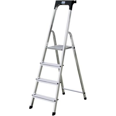 Krause, Leiter + Gerüst, Stufen Stehleiter Safety Aluminium 8 Stufen hoher Sicherheits-Bügel und grosse rutschsicherer (Stehleiter) Krause, Leiter + Gerüst, Stufen Stehleiter Safety Aluminium 8 Stufen hoher Sicherheits-Bügel und grosse rutschsicherer (Stehleiter)