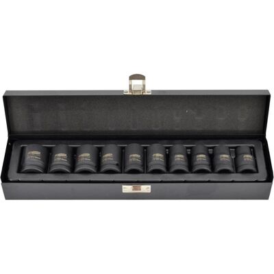 AWTOOLS Schlagbundsatz - 10 Teile, 1/2" Antrieb, Robuster, Schwarz AWTOOLS Schlagbundsatz - 10 Teile, 1/2" Antrieb, Robuster, Schwarz