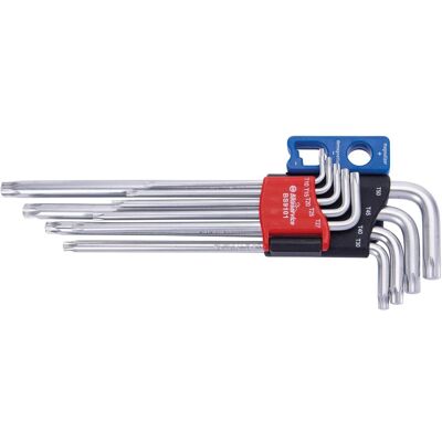Bikeservice, Sechskantschlüssel, Winkelstiftschlstz Bst 9tlg Torx Lang M Magnet Bikeservice, Sechskantschlüssel, Winkelstiftschlstz Bst 9tlg Torx Lang M Magnet