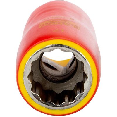 Irimo, Steckschlüssel + Stecknuss, Nach VDE isolierter 1/2-Steckschlüssel, 32 mm (32 mm) Irimo, Steckschlüssel + Stecknuss, Nach VDE isolierter 1/2-Steckschlüssel, 32 mm (32 mm)