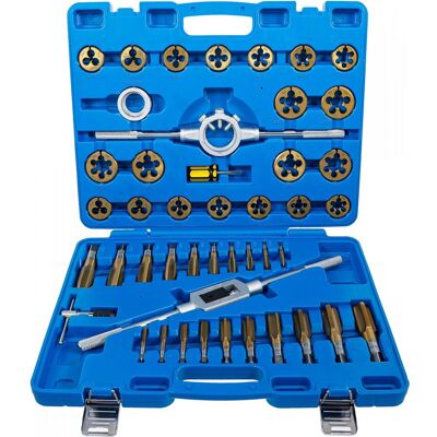 BGS, Gewindeschneider + Gewindebohrer, Gewindeschneid-Satz Tin-beschichtet M6 - M24 45-tlg. BGS, Gewindeschneider + Gewindebohrer, Gewindeschneid-Satz Tin-beschichtet M6 - M24 45-tlg.