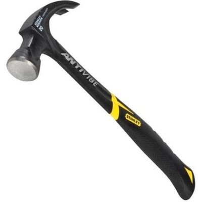 Stanley Hammer, FatMax Antivibe gebogene Klauenhammer (567 g Kopfgewicht, 340 mm Länge, weicher Handgriff, S (567 g) Stanley Hammer, FatMax Antivibe gebogene Klauenhammer (567 g Kopfgewicht, 340 mm Länge, weicher Handgriff, S (567 g)