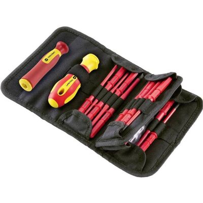 Toolcraft, Schraubenzieher, VDE Wechselklingen-Set 18teilig (Schlitz) Toolcraft, Schraubenzieher, VDE Wechselklingen-Set 18teilig (Schlitz)