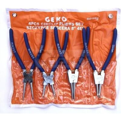 GEKO G01662 Mehrzweck-Sicherungsringzange - 4er Set GEKO G01662 Mehrzweck-Sicherungsringzange - 4er Set
