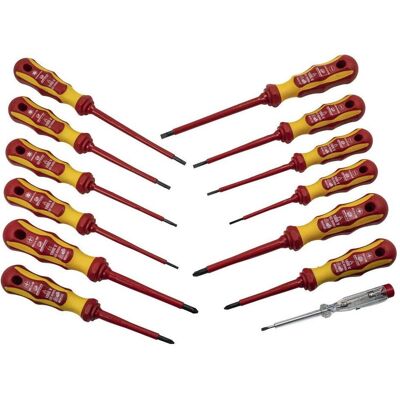 Dönges, Schraubenzieher, Schraubendreher-Satz, ISO 2380, VDE-isoliert, 13-teilig (Schlitz) Dönges, Schraubenzieher, Schraubendreher-Satz, ISO 2380, VDE-isoliert, 13-teilig (Schlitz)