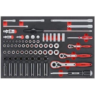 Teng Tools 77-teiliger Steckschlüssel-Satz - Impact, Metrisch, Sechskantköpfe Teng Tools 77-teiliger Steckschlüssel-Satz - Impact, Metrisch, Sechskantköpfe