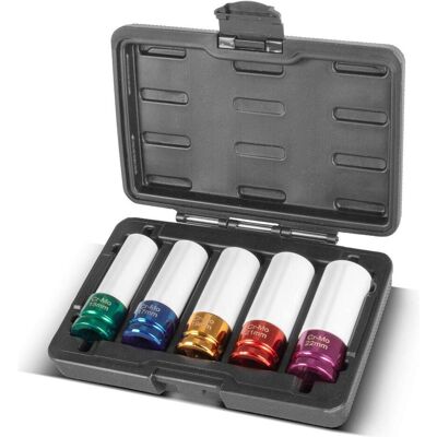 Stahlwerk, Steckschlüssel + Stecknuss, Schlagschrauber-Steckschlüsselsatz (15 mm, 17 mm, 19 mm, 21 mm, 22 mm) Stahlwerk, Steckschlüssel + Stecknuss, Schlagschrauber-Steckschlüsselsatz (15 mm, 17 mm, 19 mm, 21 mm, 22 mm)
