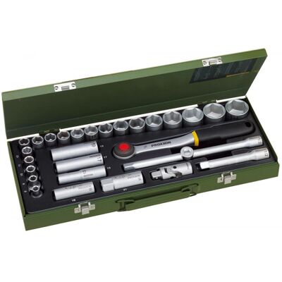 Proxxon, Steckschlüssel + Stecknuss, Steckschlüsselsatz (10 mm, 11 mm, 12 mm, 13 mm, 14 mm, 15 mm, 16 mm, 17 mm, 18 mm, 19 mm, 20 mm, 21 mm, 22 mm, 24 mm, 27 mm, 30 mm, 32 mm, 8 mm, 9 mm) Proxxon, Steckschlüssel + Stecknuss, Steckschlüsselsatz (10 mm, 11 mm, 12 mm, 13 mm, 14 mm, 15 mm, 16 mm, 17 mm, 18 mm, 19 mm, 20 mm, 21 mm, 22 mm, 24 mm, 27 mm, 30 mm, 32 mm, 8 mm, 9 mm)