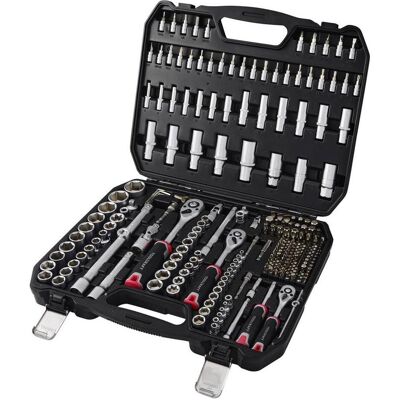 Toolcraft, Steckschlüssel + Stecknuss, Bit- und Steckschlüssel-Set 1/2, 1/4, 3/8 255teilig TO-10674603 Toolcraft, Steckschlüssel + Stecknuss, Bit- und Steckschlüssel-Set 1/2, 1/4, 3/8 255teilig TO-10674603