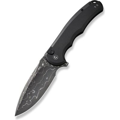 CIVIVI - Praxis C18026E-DS1 - Damascus - Black Aluminum - Pocket knife CIVIVI - Praxis C18026E-DS1 - Damascus - Black Aluminum - Pocket knife