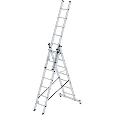 Munk Günzburger Steigtechnik MUNK Mehrzweckleiter mit Nivello Traverse 3x7 Sprossen - Mehrzweckleiter Munk Günzburger Steigtechnik MUNK Mehrzweckleiter mit Nivello Traverse 3x7 Sprossen - Mehrzweckleiter