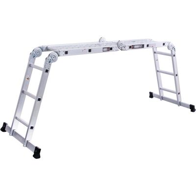 Stier, Leiter + Gerüst, Vielzweckleiter 4x3 Sprossen + Plattform 150 kg 12 Stufen DIN EN 131 (Plattformleiter, 339 cm) Stier, Leiter + Gerüst, Vielzweckleiter 4x3 Sprossen + Plattform 150 kg 12 Stufen DIN EN 131 (Plattformleiter, 339 cm)