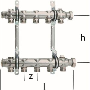 Multitubo, Zubehör Sanitärinstallation, Heizkörper-Verteiler 12 Kreise 640x185x50mm Multitubo, Zubehör Sanitärinstallation, Heizkörper-Verteiler 12 Kreise 640x185x50mm